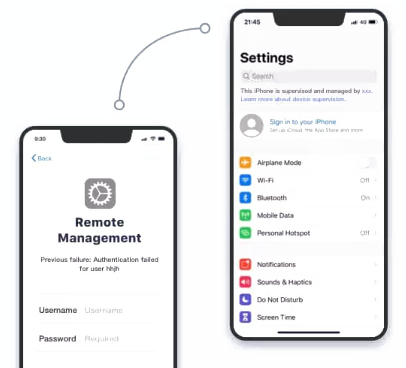 Device screen displaying how to unlock an iPhone without Face ID.